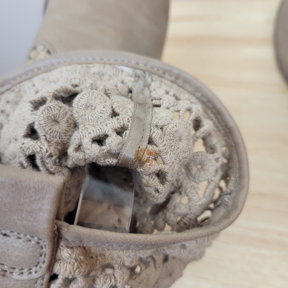 BareTraps Palena Slouchy Lace Boots in Distressed Taupe Size 7.5M Cowboy Western - Picture 15 of 15